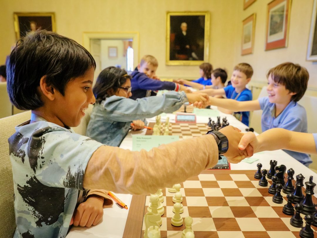 Play gets under way in the Under 10 tournament at Blenheim Palace