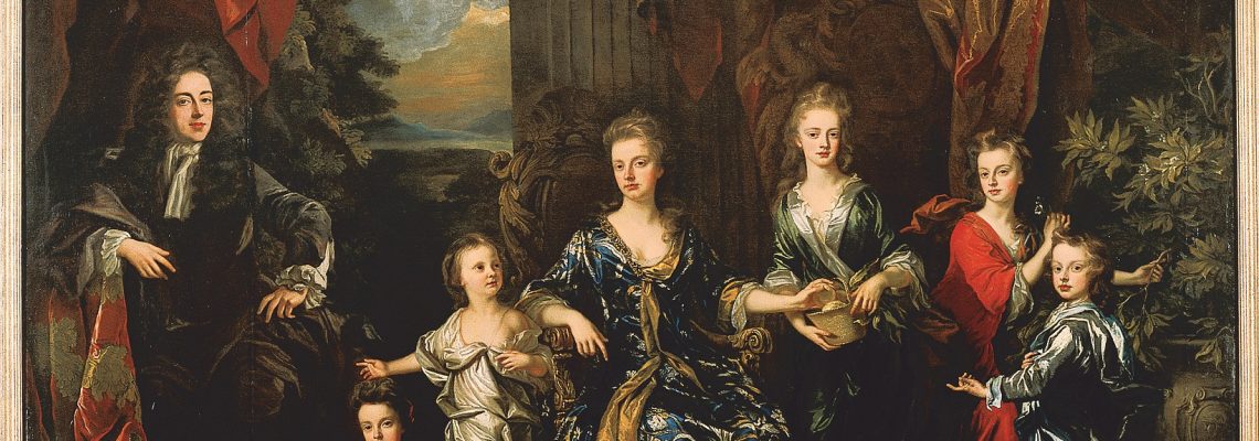 A group portrait of the 1st Duke and Duchess of Marlborough with their children