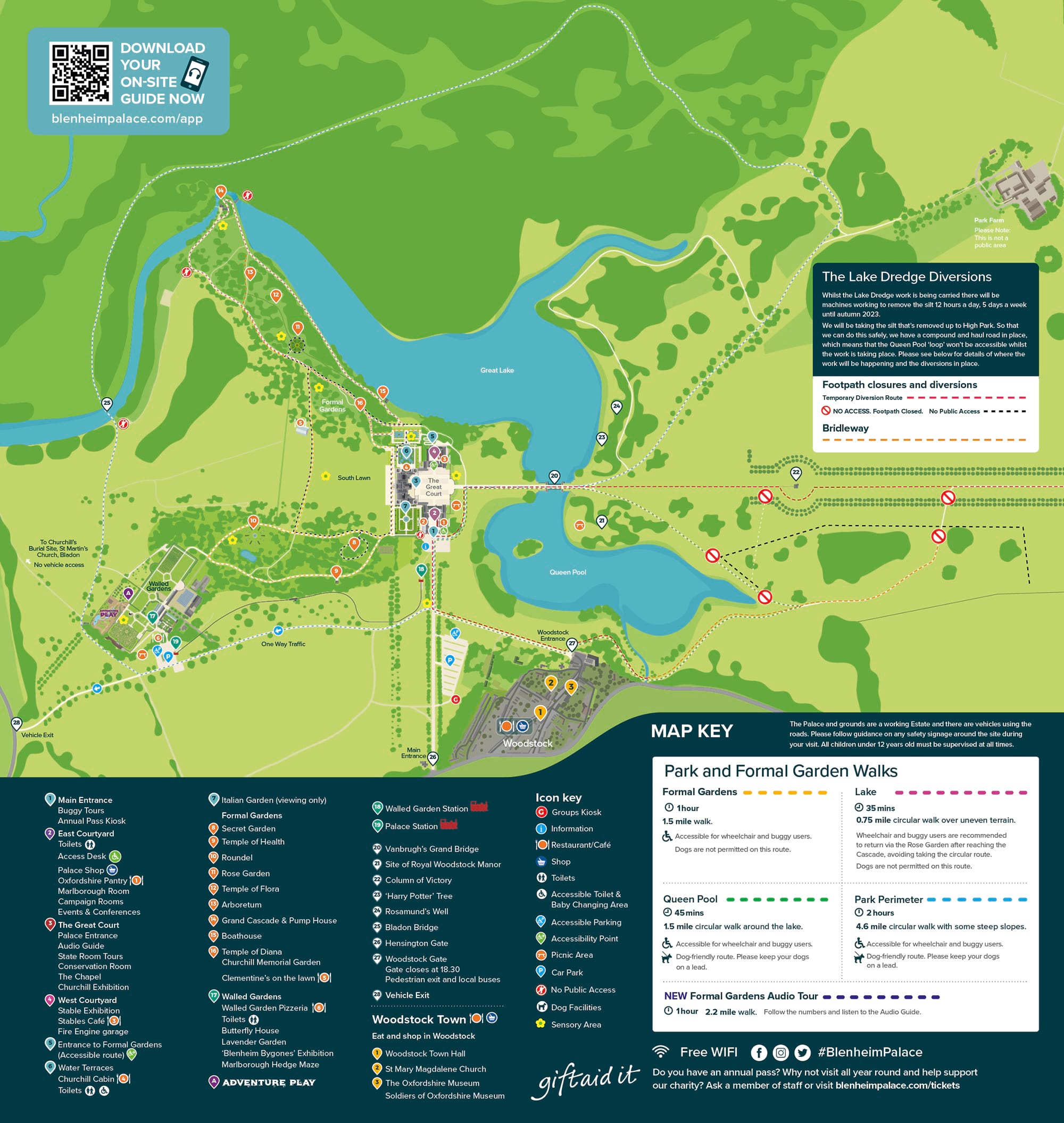 Map of Blenheim Palace and Grounds