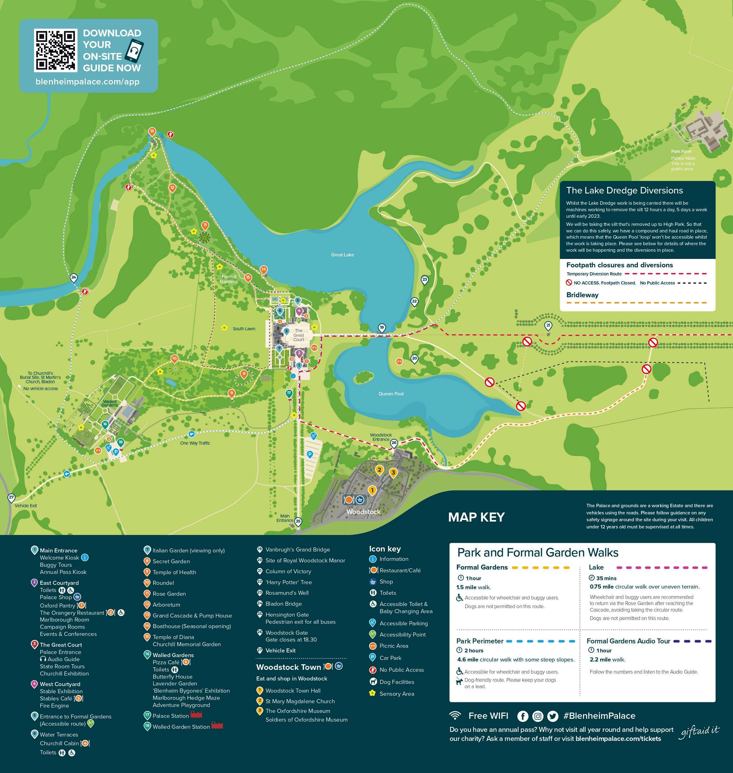 Map of Blenheim Palace and Grounds